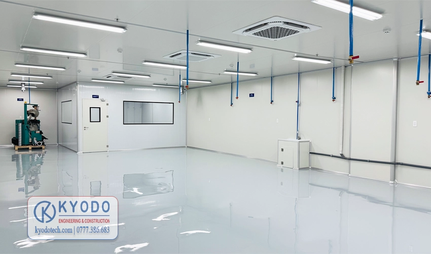 Khu vực sản xuất ứng dụng tiêu chuẩn phòng sạch Class 100.000