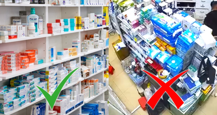 Trước và sau khu thực hiện mô hình 5S trong y tế