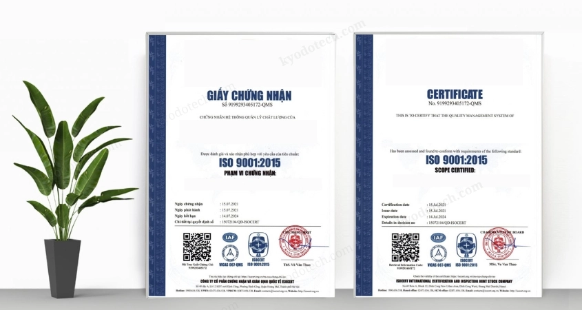 Chứng nhận ISO 9001