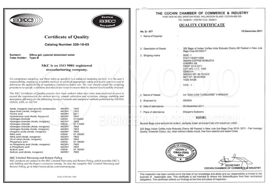 Form mẫu chứng nhận CQ