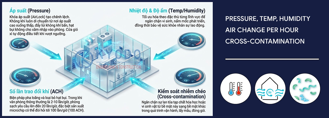 Yếu tố kiểm soát chính trong tiêu chuẩn phòng sạch
