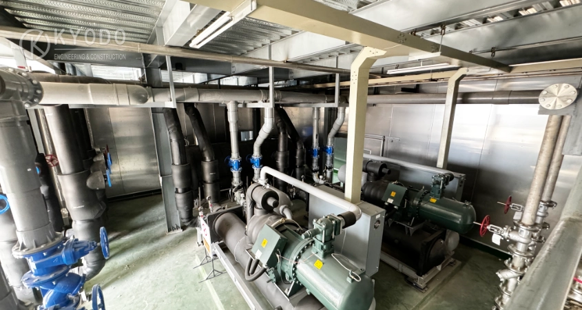 Hệ thống Chiller và bơm - dự án Ngô Gia